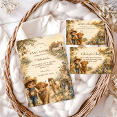 Rustieke Jongens Westerse Boho Baby Shower Kaart