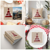 Buffel Plaid Kerstboom Kraft Tote Bag