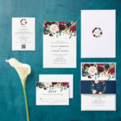 Rustieke Bloemen Script Huwelijk RSVP (Personaliseer de collectie van deze zelfstandige maker.)