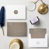 Rustieke Burlap bruiloft Bedankkaart (Personaliseer de collectie van deze zelfstandige maker.)