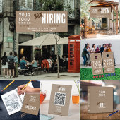 Rustieke Charm Kraft Paper Business Spandoek