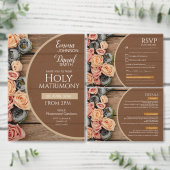 Rustieke Charme Huwelijk "Save the Date" Kaart (Personaliseer de collectie van deze zelfstandige maker.)