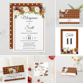 Chic Floral Fall Wedding Invitation Seal Ronde Sticker