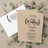 Rustic Kraft Calligraphy Memorial Wedding Programm Programmakaart (Personaliseer deze collectie van deze onafhankelijke maker. Test)