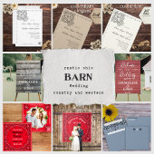 Westerne moderne eenvoudige roest en ivoor bruilof kaart