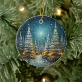 Rustieke sneeuw overdekte weg Vrolijk Kerstfeest Papieren Bordje