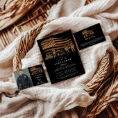 Photo Thin Blue Line Rustic Police Graduation Aankondiging