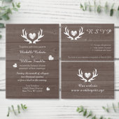 Hout land chique herten gewei opslaan de datum mag magneet (Personaliseer de collectie van deze zelfstandige maker.)