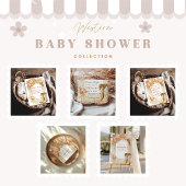 Rustic Country Peony Boots Boeken voor Baby Informatiekaartje