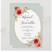 Rustiek Roos Country Bruiloft Kaart