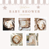 Rustic Cowgirl Boots Floral Baby shower Kaart