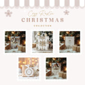 Rustieke gezellige kerst etiket