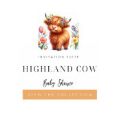Rustiek Schattige Baby Highland Koe Baby shower Servet