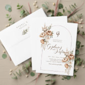 Rustieke Dread Floral Pampas Bruiloft Save The Date (Personaliseer deze collectie van deze onafhankelijke maker. Test)