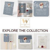 Dusty Blue Wedding Guest Book Sign Reclamebord Met Voetstuk