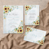 Rustieke Dusty Blue Zonnebloem Details Behuizing K Informatiekaartje (Personaliseer de collectie van deze zelfstandige maker.)