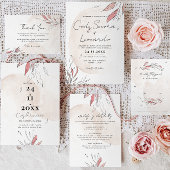 Rustieke Aardse Waterverf Bloemen Huwelijk Save The Date