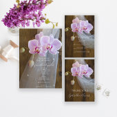 Rustic Elegant Orchids Country Wedding RSVP Card