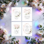 Koper geometrische rustieke elegantie acryl bruilo acryl uitnodigingen