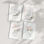 Rustieke Elegantie Geometrische Hart QR Code Save The Date
