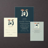 Rustiek Elegant Woodland Wild Champignons Bruiloft Servet (Personaliseer de collectie van deze zelfstandige maker.)