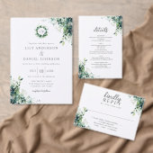 Rustieke Eucalyptus Groene Monogram Huwelijk Save The Date (Personaliseer de collectie van deze zelfstandige maker.)