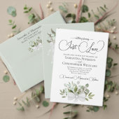 Rustic Eucalyptus & Greenery Elegant Wedding Servet (Personaliseer deze collectie van deze onafhankelijke maker. Test)