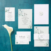 Rustische eucalyptusbruiloft ronde sticker (Personaliseer de collectie van deze zelfstandige maker.)