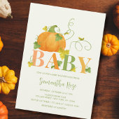 LANDELIJKE HERFSTPOMPOEN BABYSCHUD KAART