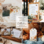 Rustieke Herfst Foliage Bruiloft Kaart