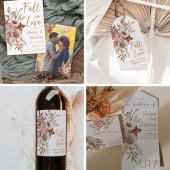 Herfst Engagement Party Cadeaulabel