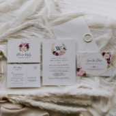 Rustieke Bloemen en Botanische Foliage Bruiloft Save The Date