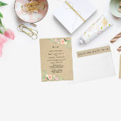 Rustieke Bloemen Boho Bruiloft RSVP