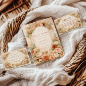 Rustic Floral Boots Western Bridal Shower Kaart