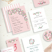 Rustieke bloemenkrans met monogram ronde sticker