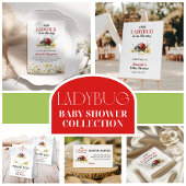 Rustic Floral Daisy A Little Ladybug Baby Shower Kaart