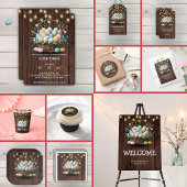 Rustic Floral Easter Eggs Baby shower Kaart