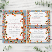 Rustieke Floral Scandinavische folk-geïnspireerde Save The Date (Personaliseer de collectie van deze zelfstandige maker.)