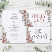 Rustieke Terracotta Botanische RSVP Bruiloft (Personaliseer de collectie van deze zelfstandige maker.)