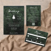 Deer Antlers Woodland Pine Tree Forest Wedding Save The Date (Personaliseer de collectie van deze zelfstandige maker.)