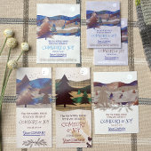 Bruin, Sage Groen Logo Pinecones Bedrijf Kerst Kaart