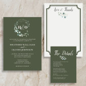 Rustoce Eucalyptus Script Zomer Huwelijk Kaart