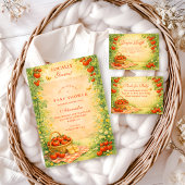 Rustic Garden Tomato Baby Shower Kaart