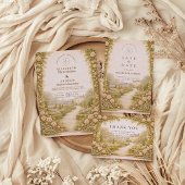 Rustic Garden Vineyard Wedding Kaart