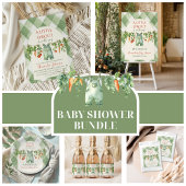 Rustic Neutral Sprout Baby Shower Diaper Raffle Informatiekaartje
