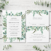 Rustiek groen Eucalyptus Sla de datum kalender Save The Date (Personaliseer de collectie van deze zelfstandige maker.)