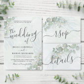 Budget Rustige Waterverf Eucalyptus Weddenschap (Personaliseer de collectie van deze zelfstandige maker.)