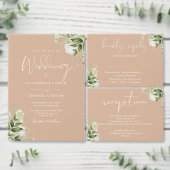 Geelgroen Bloemen Wishing Well Bruiloft Informatiekaartje (Personaliseer de collectie van deze zelfstandige maker.)