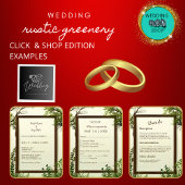 rustieke Green Tree Lijst bruiloft uitnodiging