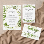 Groene bruiloft die goed Kaarten, rustiek groen we Informatiekaartje (Personaliseer de collectie van deze zelfstandige maker.)
